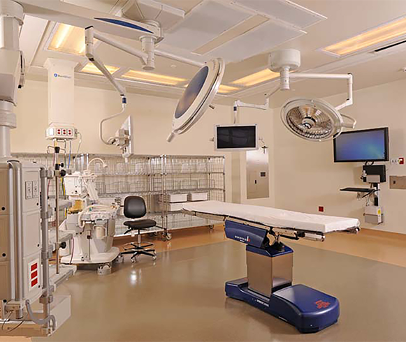 Interior view of operating room at Guthrie Troy Community Hospital