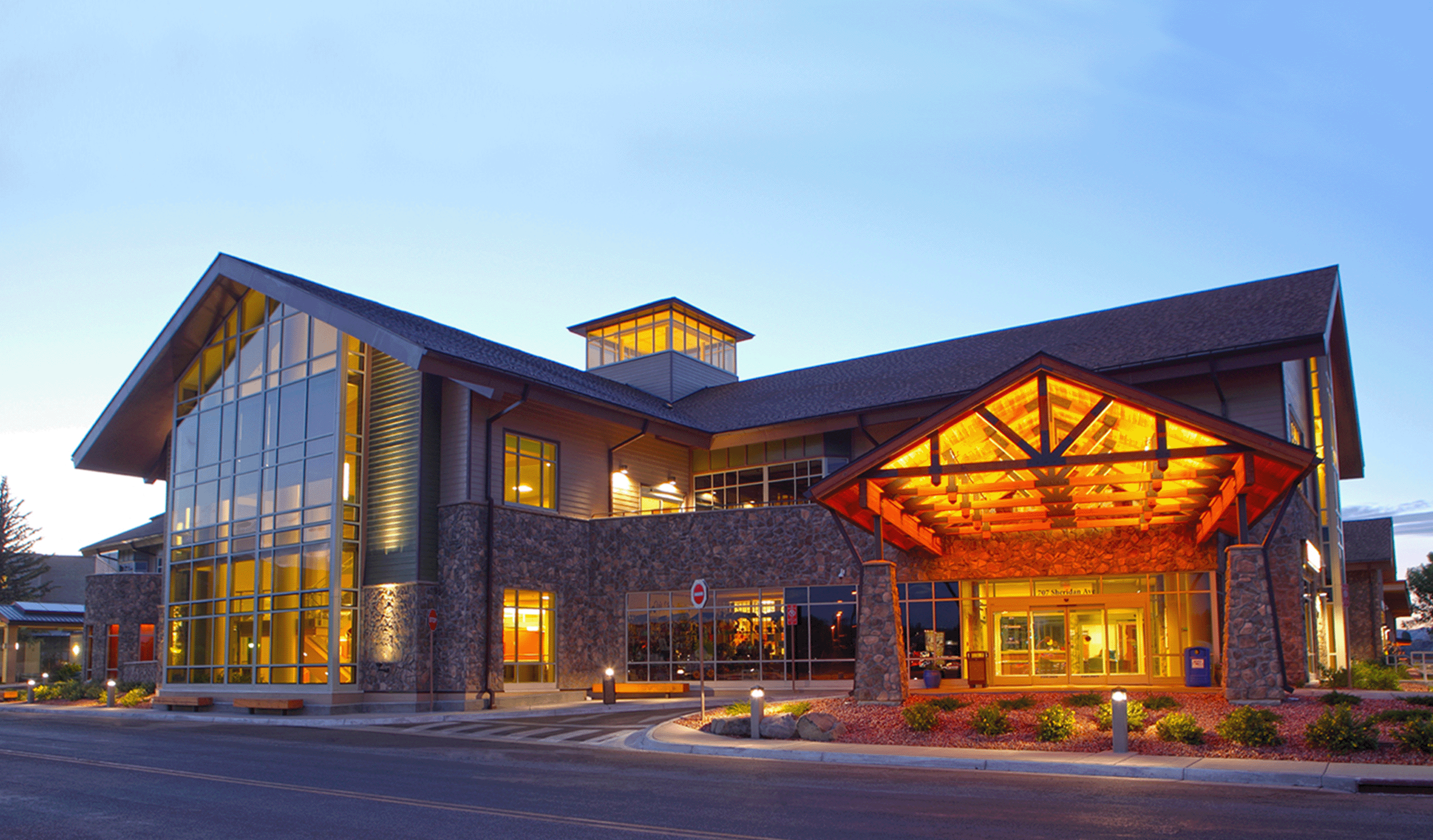 Exterior view of the entrance to the West Park Hospital Campus Expansion